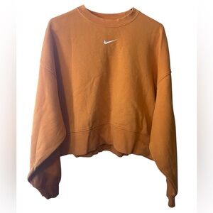Nike Cropped Crewneck Sweatshirt with White Swoosh